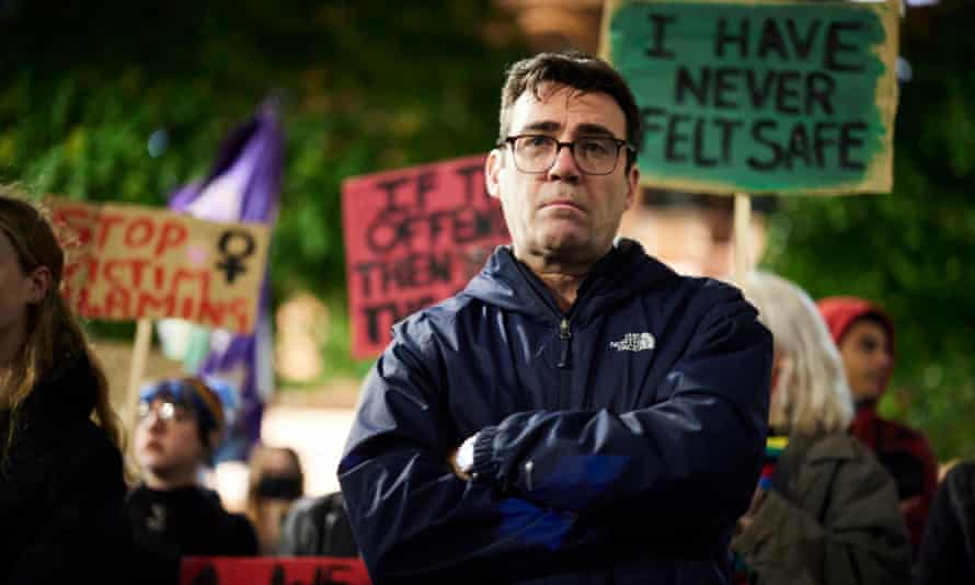 Demonstrators take to streets across UK to protest against ‘spiking epidemic’ Andy Burnham, mayor of Greater Manchester, led his support to the protest.