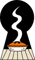 a steaming pie through a keyhole