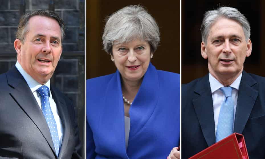 Liam Fox, Theresa May and Philip Hammond.