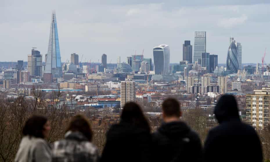 The London skyline, March 2016.