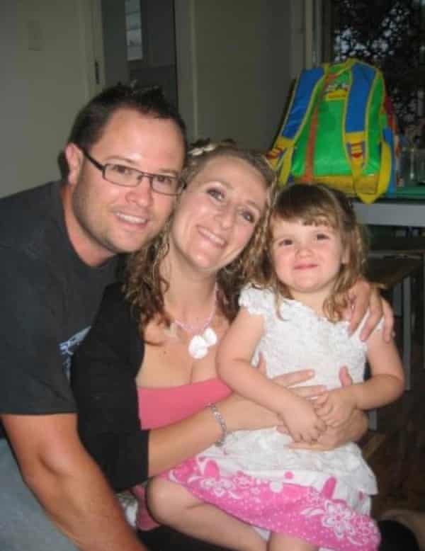 Louisa Chircop and Steve May with their daughter