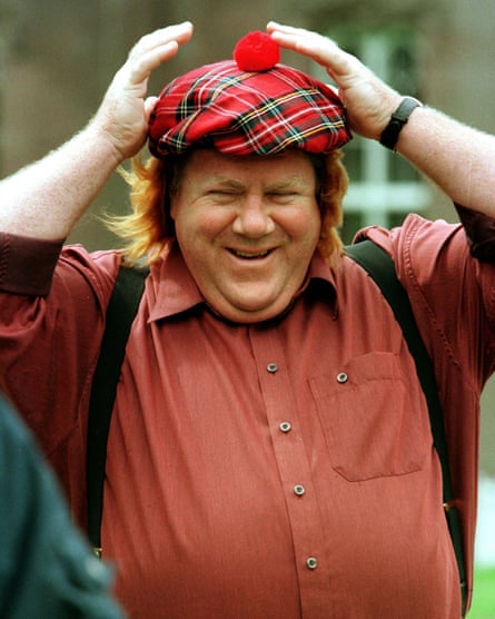 George Wendt in Scotland to promote an educational children’s programme in 1999.