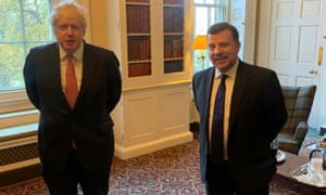 Andy Carter MP (right) with Boris Johnson in Downing Street