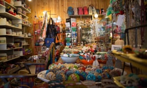 Gifts including postcards, jewellery and candles on display at Heartworks, Cape Town.