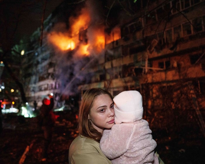 Kyiv Residents Left Devastated: Russian Missile Strike Hits Civilian Area
