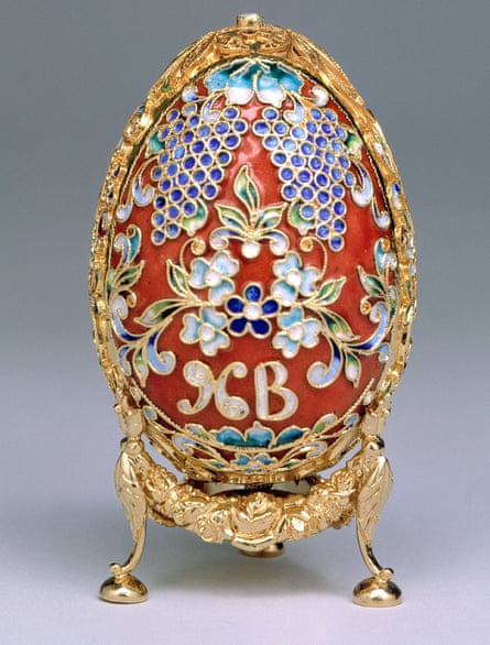 A Fabergé egg from the Kremlin Museum collection in Moscow, Russia.