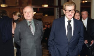 Pierre Bergé (left) with Yves Saint Laurent in 1999.