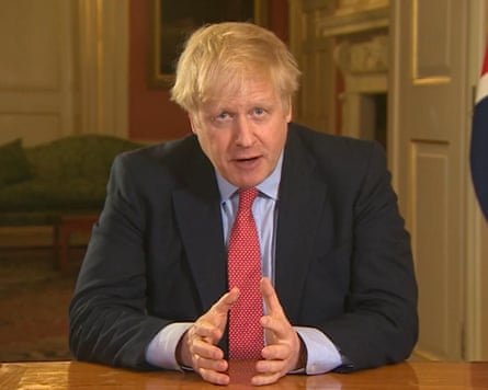Boris Johnson announces the first coronavirus lockdown, addressing the nation from 10 Downing Street.