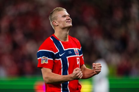 Erling Haaland celebrates