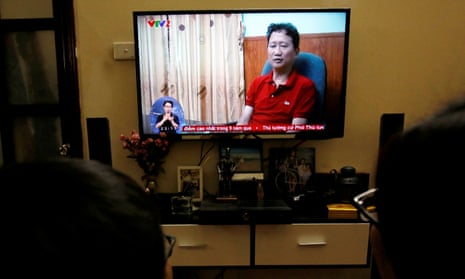Former oil executive Trinh Xuan Thanh on state-run television in Vietnam