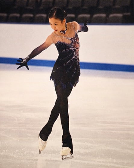 a woman ice skating