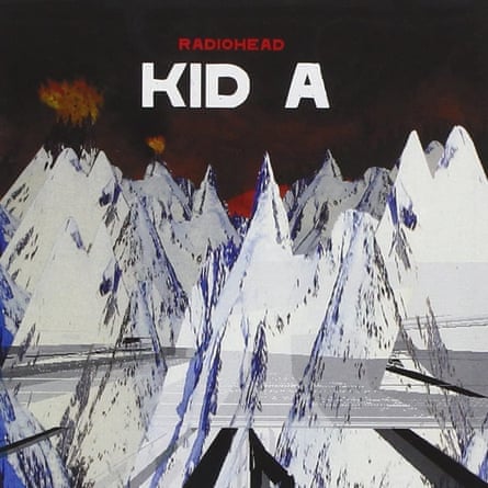 Radiohead Kid A album cover 2000, created by Thom Yorke and Stanley Donwood.
