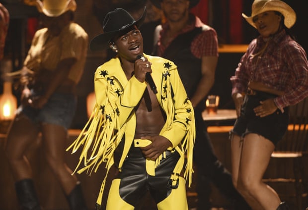 Lil Nas X performing Old Town Road at the Black Entertainment Television awards last year