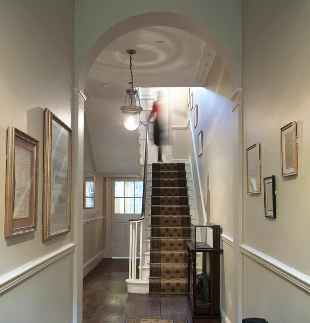 The entrance to the Charles Dickens Museum in Doughty Street, London WC1.