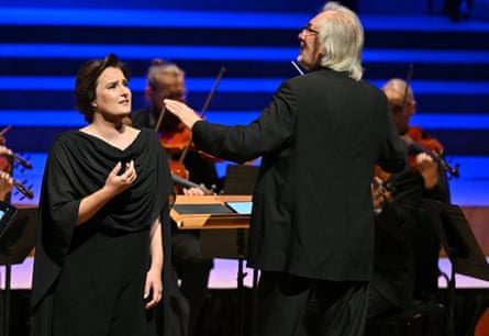 Soprano Maria Listra with conductor Tõnu Kaljust perform at the Barbican.