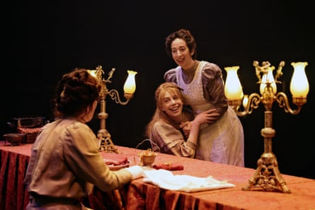 Violette Ayad, Charlotte Friels and Brooke Satchwell in Sydney Theatre Company’s Oil 2023