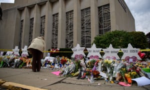 A memorial outside the Tree of Life synagogue to the 11 people killed.