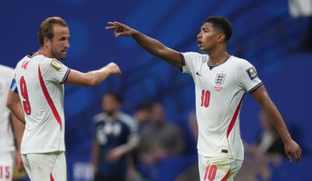 England’s Harry Kane and Jude Bellingham against Argentina at the 2026 World Cup