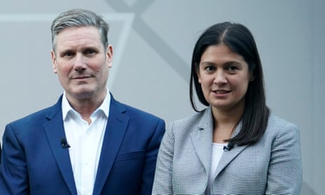 Keir Starmer and Lisa Nandy pictured together in January before the first hustings for the Labour leadership.