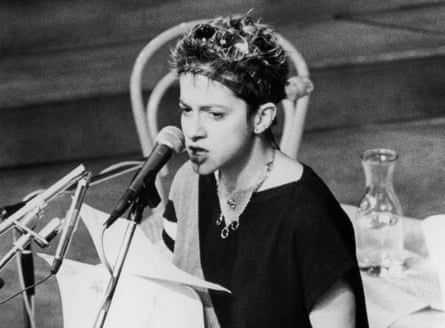 Kathy Acker did simulated sex shows.