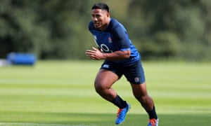 Manu Tuilagi takes part in England training before the pre-World Cup Test against Ireland on Saturday.
