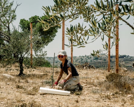 Gloria Ghetti working on the Nassar farm.