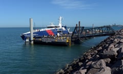 A Cape-class patrol boat  at the port of Darwin