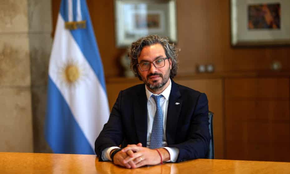 The Argentine foreign minister, Santiago Cafiero, in Buenos Aires