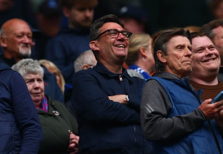 Burnham in the crowd at the Everton v Sunderland Premier League match in Liverpool on Sunday.