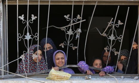 People in the Maghazi refugee camp in Gaza City.