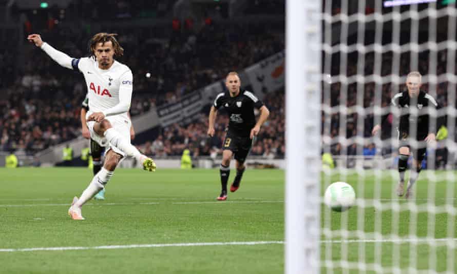 Dele Alli dispatches an early penalty to give Spurs the lead.