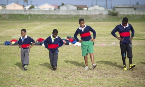 Rugby training in Khayelitsha