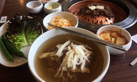 Pyongyang-style cold noodles served up in Seoul.