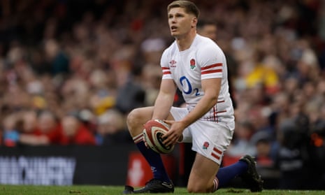 Owen Farrell lines up a kick against Wales last month –he missed four attempts from the tee during the match