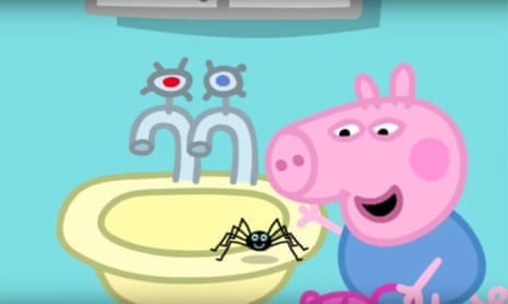 Peppa Pig cartoon spider episode.