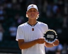 Wimbledon agony for teenager Cruz Hewitt as he bids farewell to junior tennis