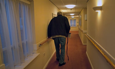 An elderly resident in a care home in London