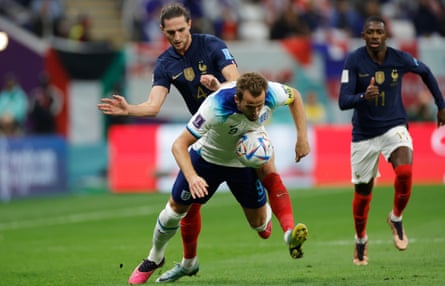 England 1-2 France: player ratings from the World Cup quarter-finals | World Cup 2022 1 Adrien Rabiot gets carried away on Harry Kane