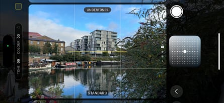 Photographic styles on an iPhone 16.