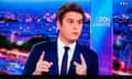 Gabriel Attal on TF1’s 8pm show