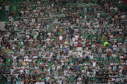 liamRapid Vienna fans before the Europa League group stage match against Genk.
