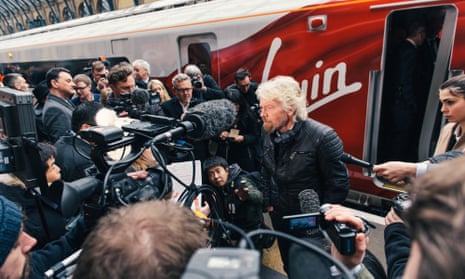 Sir Richard Branson unveils the new Virgin Azuma at King’s Cross station