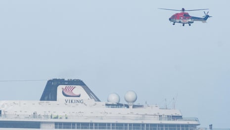 Viking Sky: rescuer's camera shows passengers being airlifted to safety - video