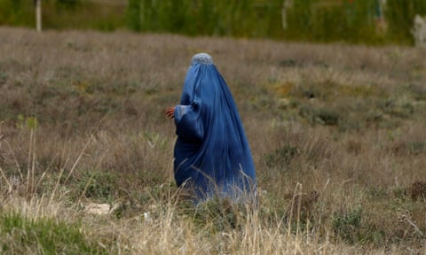 An Afghan woman on the outskirts of Kabul, Afghanistan
