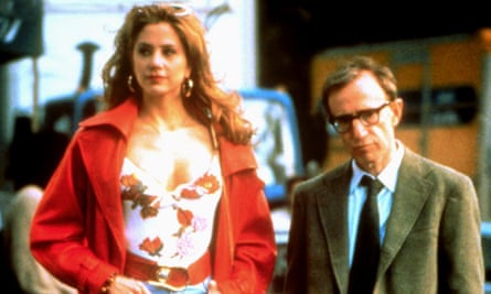 Mira Sorvino and Woody Allen in Mighty Aphrodite.