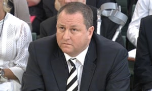 Mike Ashley, founder of sports clothing retailer Sports Direct, giving evidence to MPs on the business, skills and innovation parliamentary select committee