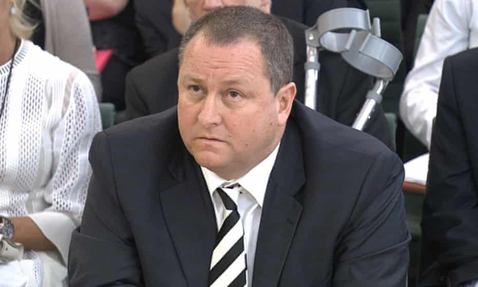 Mike Ashley, founder of sports clothing retailer Sports Direct, giving evidence to MPs on the business, skills and innovation parliamentary select committee
