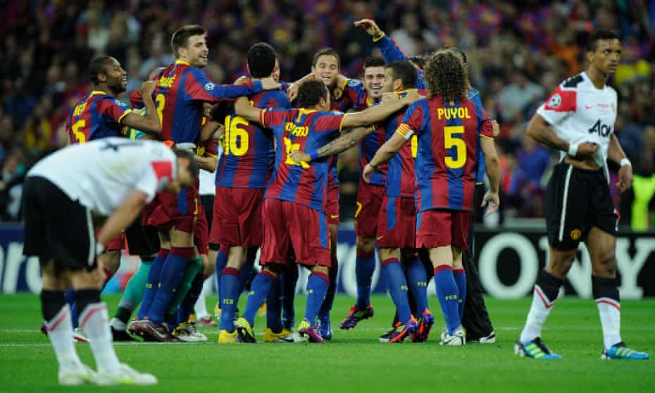 Barcelona enjoy their 2011 Champions League final win over Manchester United after an outstanding Guardiola-era display.