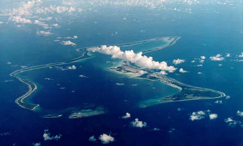 Aerial photo of Chagos Islands