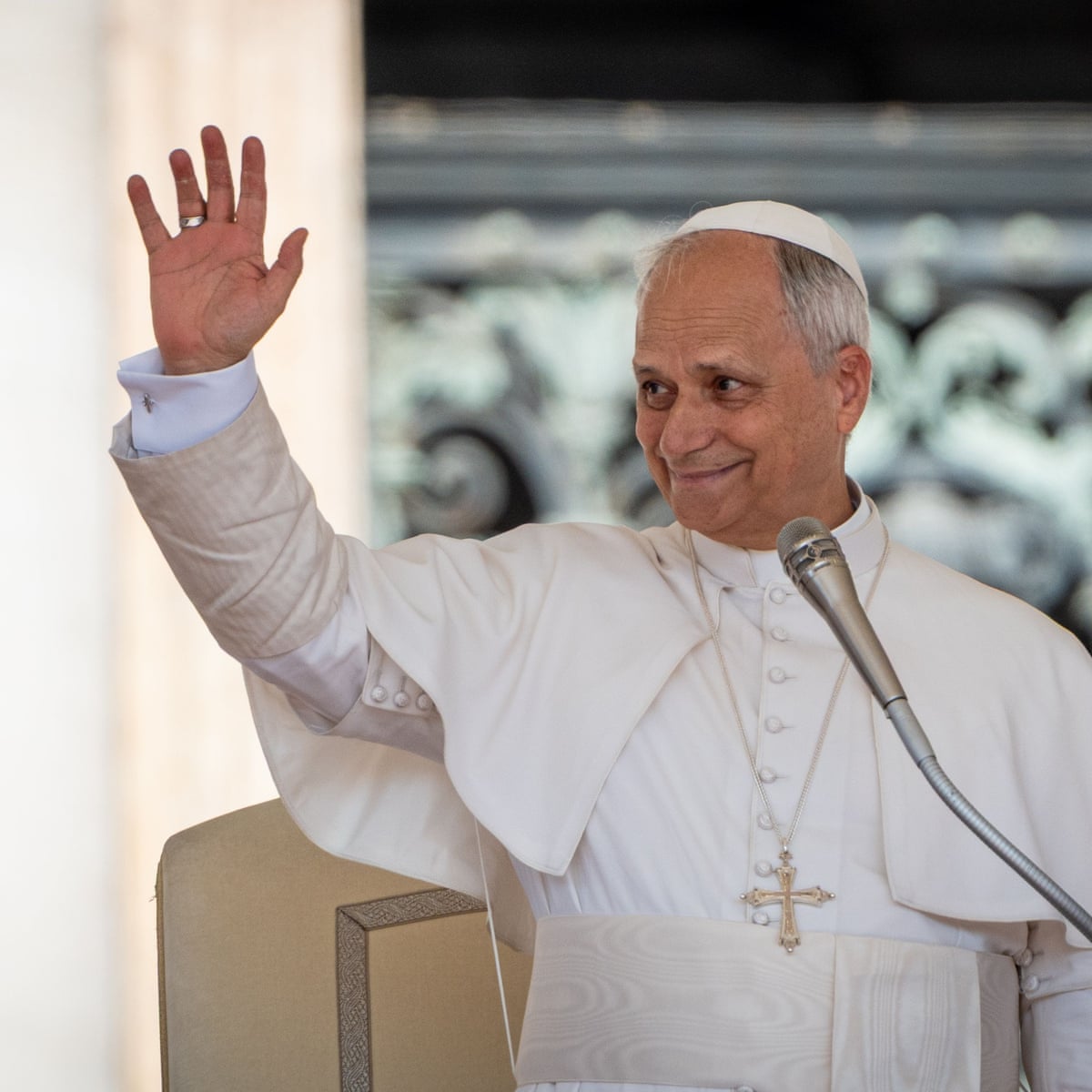 Pope commits to weeding out church sexual abuse, praises role of press in democracy | Pope Leo XIV | The Guardian